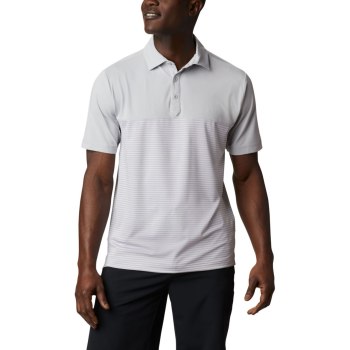 Columbia Omni-Wick Stacked, Polo Grises Para Hombre | 325104-QOS